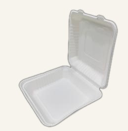 Bagasse clamshell meal box view 7